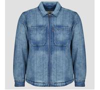 Levi's - Kyren - Camicia giacca in denim lavaggio chiaro trapuntata con zip sul davanti-Blu L