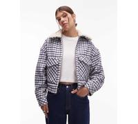 Levi's - Giacca trucker ristretta anni '90 in lana a quadri-Multicolore L