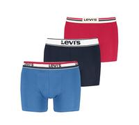 Levi's Gift Iconic Combi Boxer Briefs, Blu/Rosso, L (Pacco da 3) Uomo