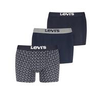Levi's Giftbox Denim Boxer Briefs, Navy Combo, L (Pacco da 3) Uomo