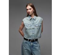 Levi's - Gilet trucker in denim ristretto stile anni '90 azzurro-Blu L