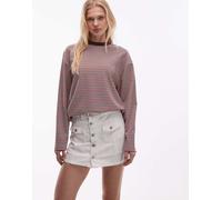 Levi's - Gonna pantalone di jeans con bottoni sul davanti bianca-Bianco W30