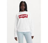 Levi's - Gr Everyday Crew - Felpa girocollo bianca con stampa di libri da colorare-Bianco L