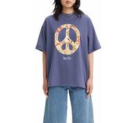 Levi's Graphic Short Stack Tee Maglione, Floreale Segno Pace Corona Blu, S Donna