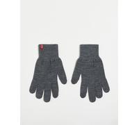 Levi's - Guanti touchscreen grigi con logo rosso-Grigio M