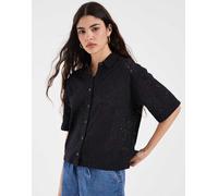 Levi's - Harlie - Camicia a maniche corte in pizzo nera-Nero M