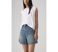 Levi's High Rise Baggy Shorts aus Leinen+ Denim Stop Flaxing Short - Blue 24