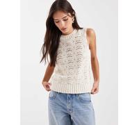 Levi's - Hope - Top senza maniche écru all'uncinetto-Bianco L