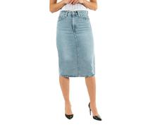 Levi's Gonna HR Back Slit Skirt Light Indigo Worn In Donna Taglia 26 Blu
