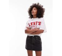 Levi's - Icon - Minigonna in denim nero slavato decorata W32