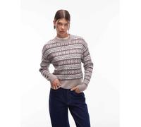 Levi's - Ines - Maglione con motivo Fair Isle marrone multicolore S