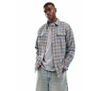 Levi's - Jackson - Camicia casual in flanella a quadri multicolore-Blu XL