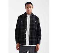 Levi's - Jackson - Camicia nera in velluto a coste a quadri-Nero S