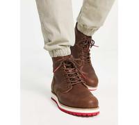 Levi's - Jax Lux - Scarponcini stringati in pelle marrone con etichetta rossa-Neutro 44
