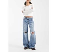 Levi's - Jeans ampi e bassi blu medio con strappi W29 L32