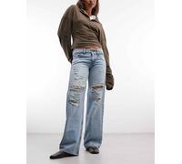 Levi's jeans ampi superlow con strappi lavaggio chiaro-Blu W31 L30