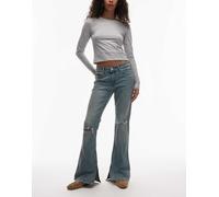 Levi's - Jeans bootcut slim a vita bassa con strappi sulle ginocchia azzurri-Blu W30 L30