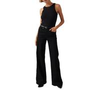 Levi's 318 Shaping Wide Leg Jeans, Soft Black, 28W x 32L Donna