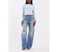 Levi's jeans denim loose middy boot con effetto vissuto in blu medio W27 L31