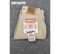 LEVI'S Jeans Donna LEVIS 441 Beige Slim Fit Gamba Dritta Original Vintage 90's