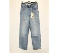 Levi's Jeans Donna Ribcage Straight Ankle 502 Taper B&T Greys, Blu, 27W / 27L