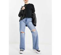 Levi's - Jeans larghi a zampa lavaggio chiaro con strappi sulle ginocchia-Blu W27 L31