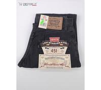 LEVI'S Jeans LEVIS 451 Nero Fumo Original Regular Fit Gamba Dritta VINTAGE 90's