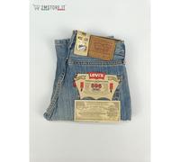 LEVIS Jeans LEVI'S 595 Blu Costine Verticali Straight Leg Vita Alta VINTAGE 90's