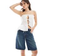 Levi's - Jorts dad fit ampi di jeans lavaggio scuro vintage-Blu W27