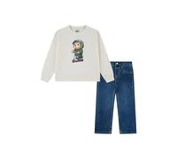 Levi's Kids Set blu denim / bianco Bambini - Bimbo - Bambino (taglie 92-140) - Abbigliamento - Completi e tute Levi's Kids 98