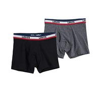 Levi's Kids Sportswear Logo Boxer Brief 2Pk Pantaloncini boxer Bambini e Ragazzi, Nero, M
