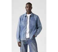 Levi's - Kyren - Camicia giacca in denim lavaggio chiaro trapuntata con zip sul davanti-Blu L