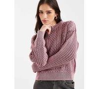 Levi's - Leilah - Maglione lavorato a trecce color mora slavato-Rosa S