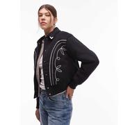 Levi's - Lennox - Giacca nera con ricami stile rodeo-Nero S
