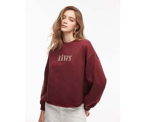 Levi's - Leo - Felpa bordeaux con logo stile western-Rosso S