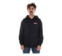 Levi's - Levi'S Relaxed Graphic PO BIG Apple Records 1.1 - Felpa con Cappuccio Uomo Nera Uomo Levis - - Sweatshirts & Hoodies - Uomo - Nero - M