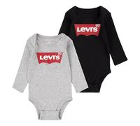 Levi's LHN LS 2PK BATWING BODYSUIT SE, SET IN SCATOLA Unisex - Bimbi 0-24, Grigio (Grey/Heather), 6-12 mesi