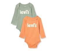 Levi's Lhn Poster Logo 2pk L/S Bodysu Nl0308 Tuta, Tappeto Giglio, 6 Mesi Unisex-Bimbi