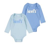 Levi's Lhn Poster Logo 2pk L/S Bodysu Nl0308 Tuta, Vista Blue, 9 Mesi Unisex-Bimbi