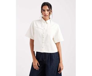 Levi's - Logan - Camicia squadrata écru in denim-Bianco M