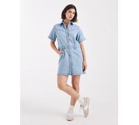 Levi´s ® Logan Western Short Sleeve Dress Blu XS Donna
