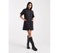 Levi's - Logan - Vestito corto nero in denim stile western XS