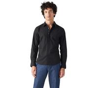 Levi's - Battery - Camicia slim con logo batwing nera in popeline-Nero L