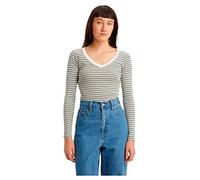 Levi's Long-Sleeve V-Neck Baby Tee Maglietta Donna
