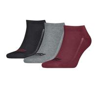 Levi's Low Cut Batwing Logo Sneaker, Rosso/Grigio/Nero, 43-46 (Pacco da 3) Unisex-Adulto