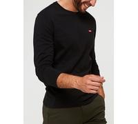 Levi's T-shirt manica lunga Batwing con logo piccolo – Nero M