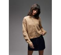 Levi's - Luna - Cardigan marrone chiaro con bottoni effetto conchiglia L