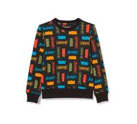 Levi's Lvb Logo All Over Print Crewne 9Ej088, Felpa Bambini e ragazzi, Nero (Meteorite), 16 anni