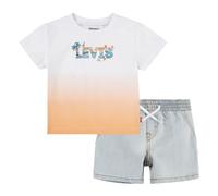 Levi's LVB SURFING BEAR TEE & SHORT 6EK240, Abiti coordinati Bimbo 0-24, Bright White, 18 Months