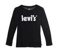 Levi's Lvg Ls Poster Logo Top Bambine e Ragazze, Nero, 10 anni